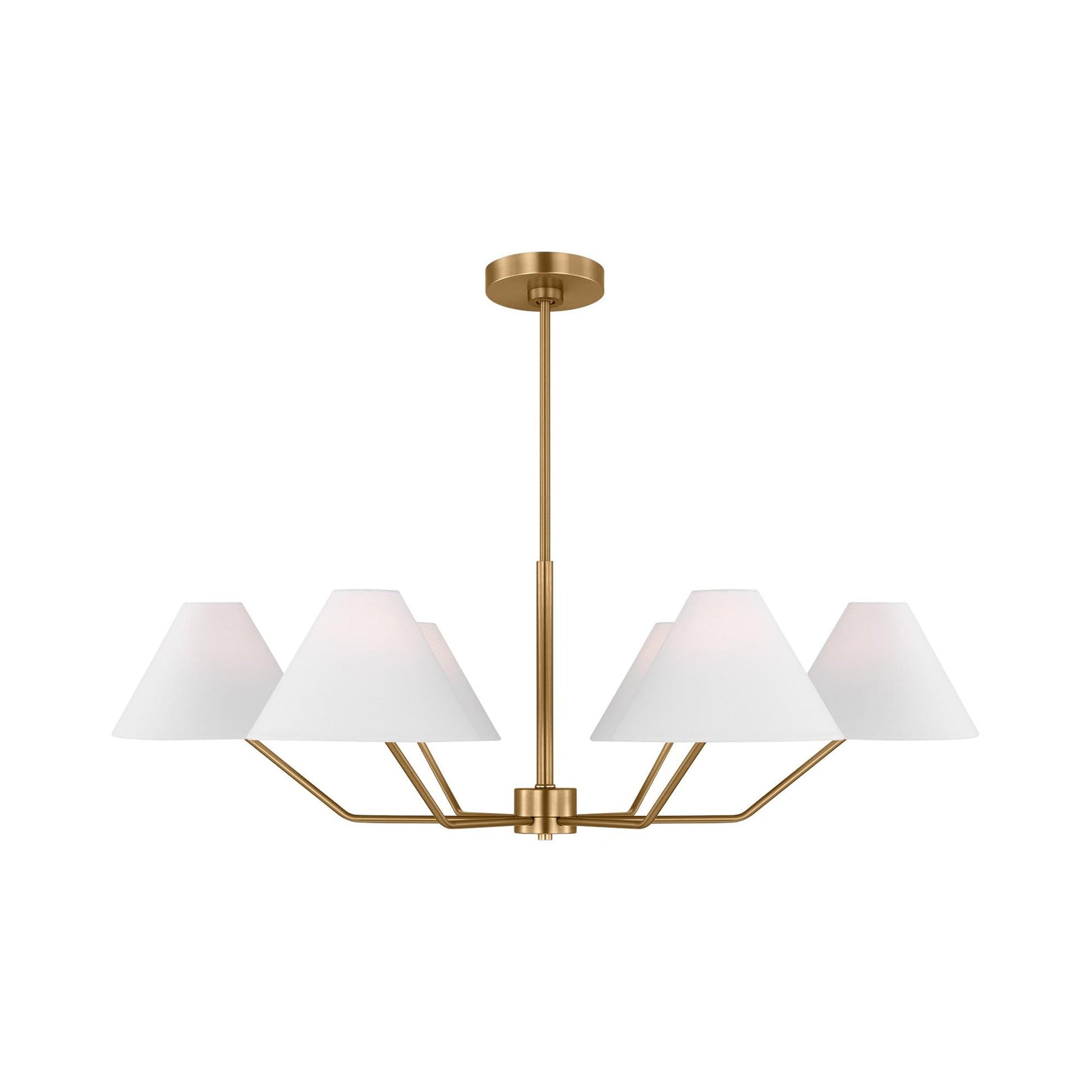 Burke Chandelier in Satin Brass (6-Light).