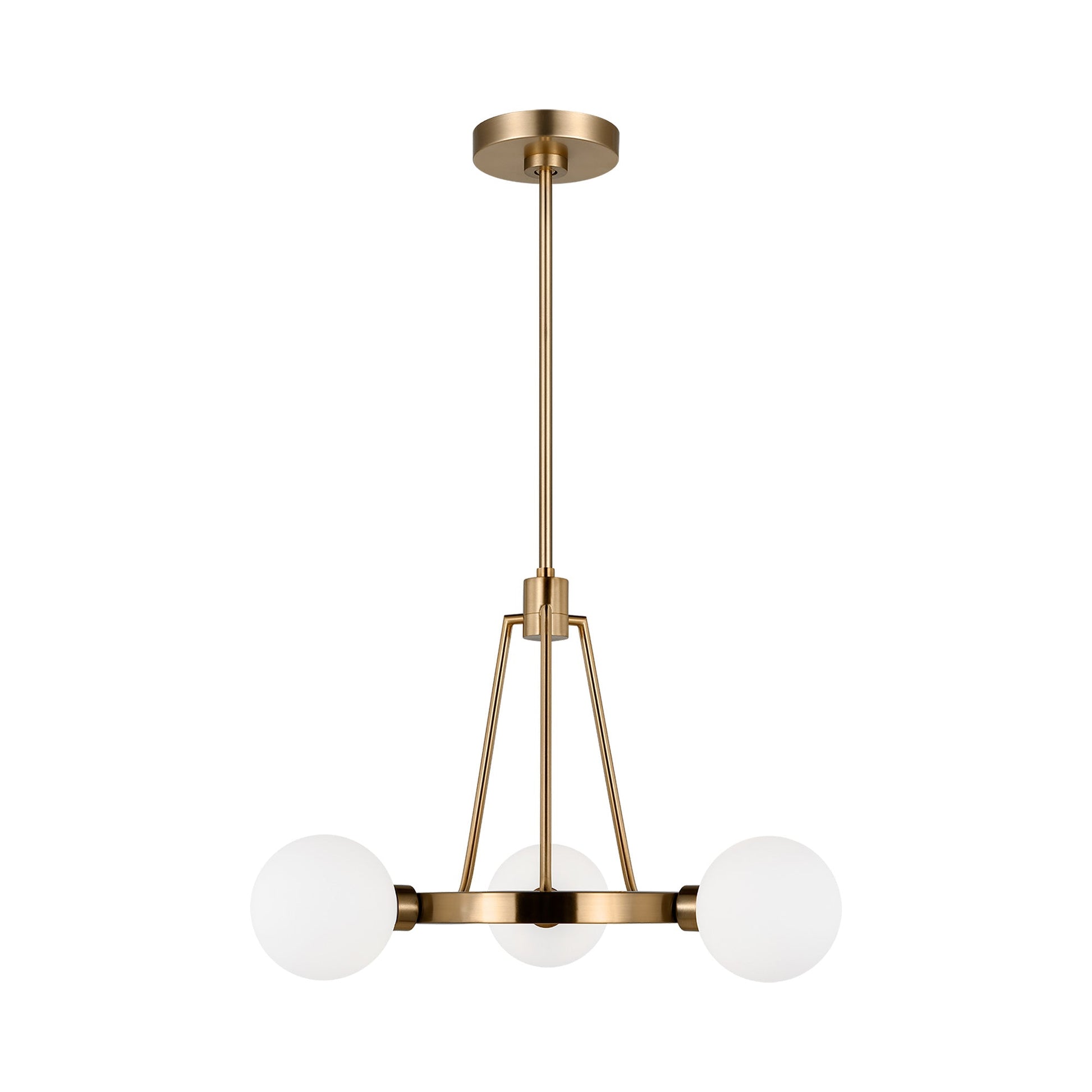 Clybourn Chandelier in Satin Brass (3-Light).