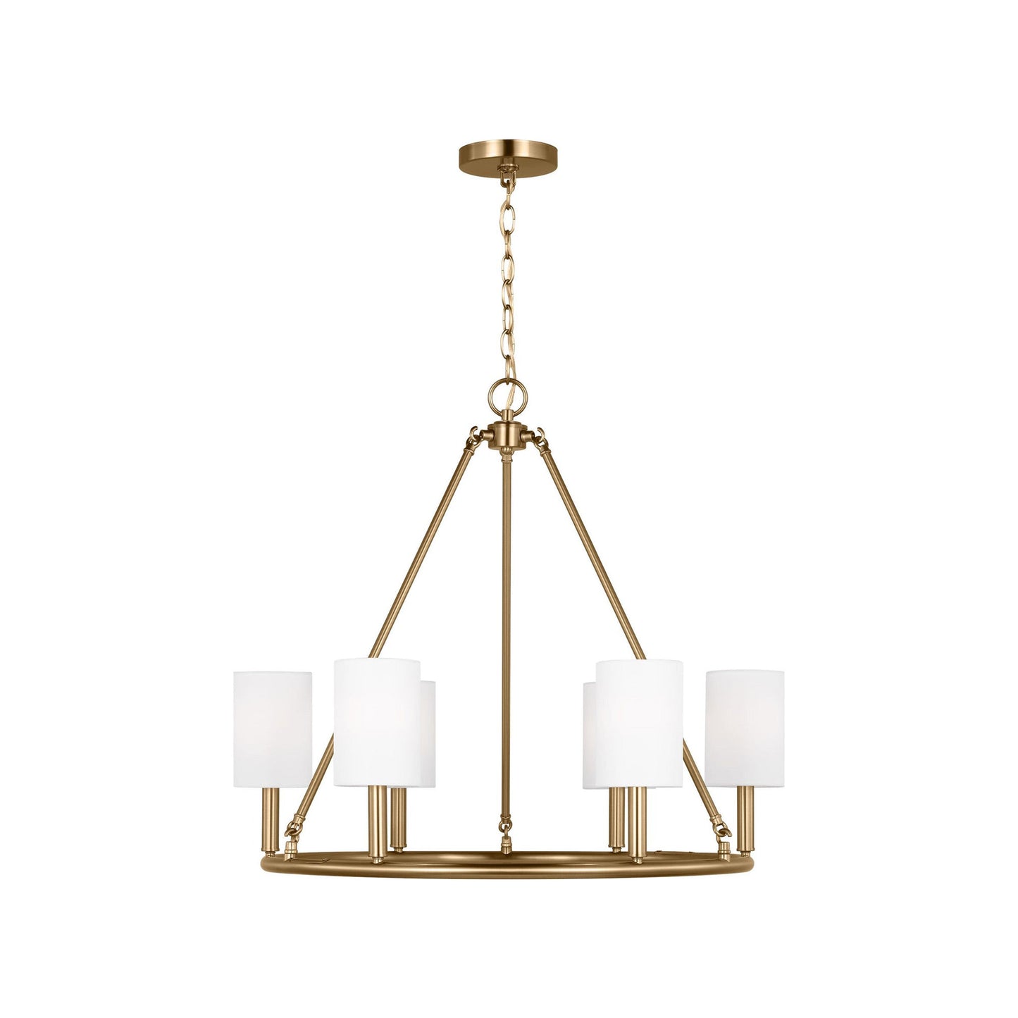 Egmont Chandelier in Satin Brass (Large).