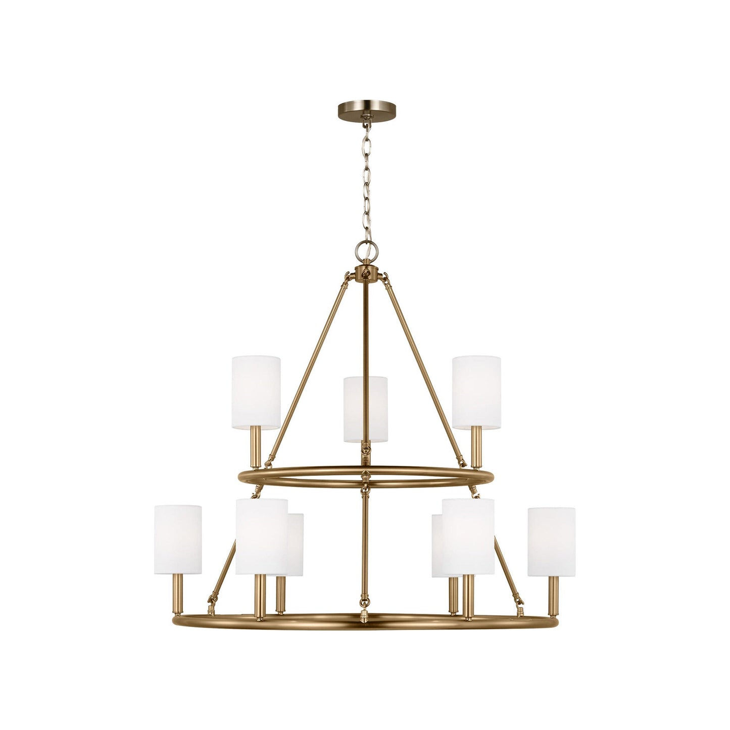 Egmont Chandelier in Satin Brass (X-Large).