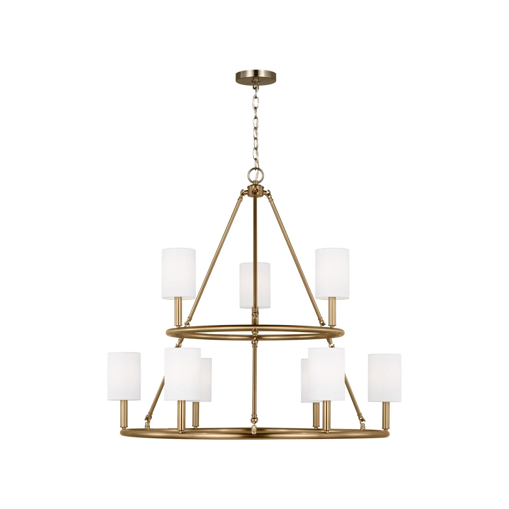 Egmont Chandelier in Satin Brass (X-Large).