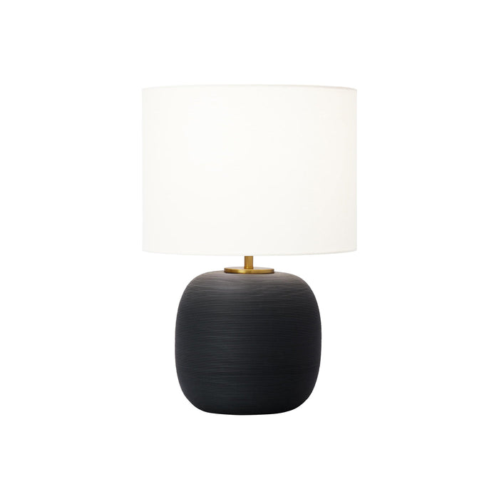 Fanny LED Table Lamp in Rough Black (Wide).