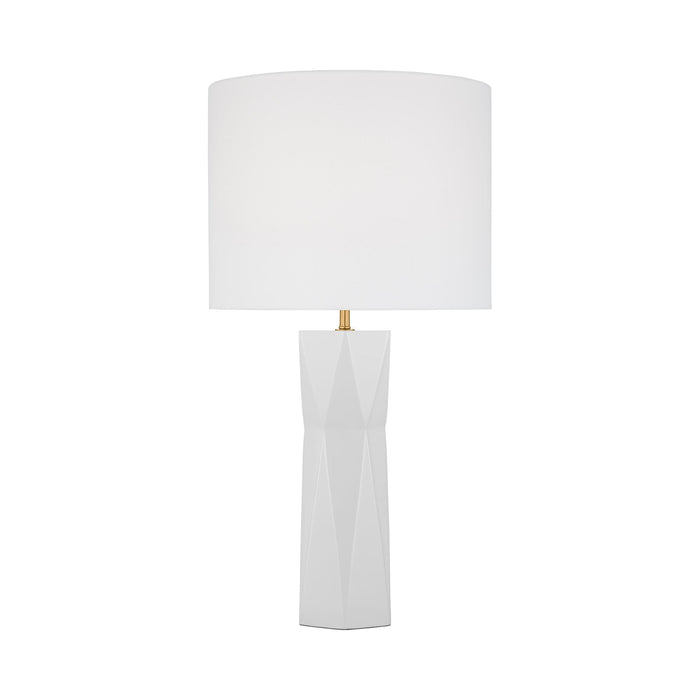 Fernwood Table Lamp in Gloss White.