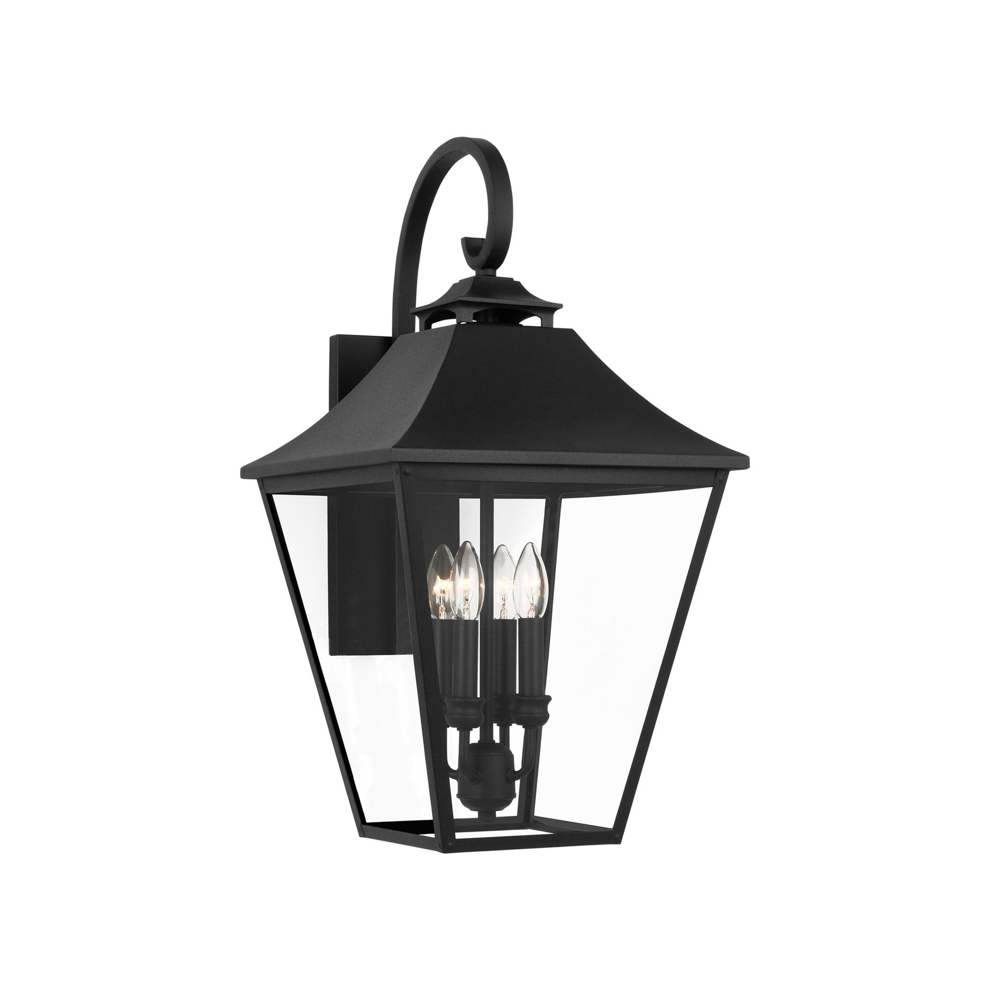 Galena Outdoor Wall Light in Textured Black (Large).