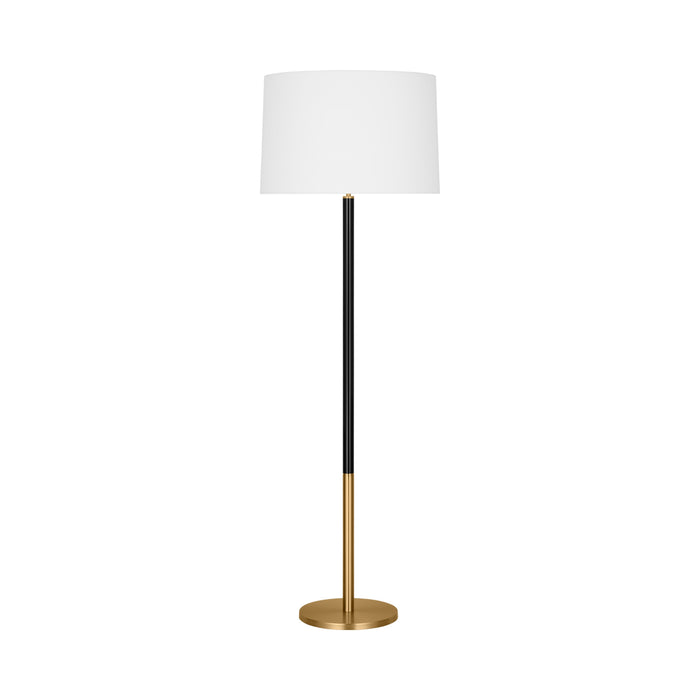 Monroe LED Floor Lamp in Burnished Brass/Black