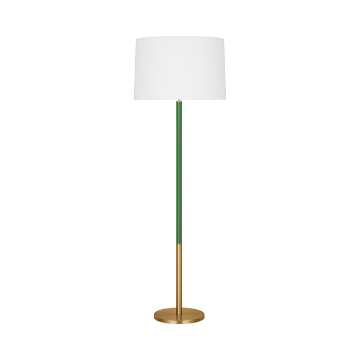Monroe LED Floor Lamp in Burnished Brass/Green