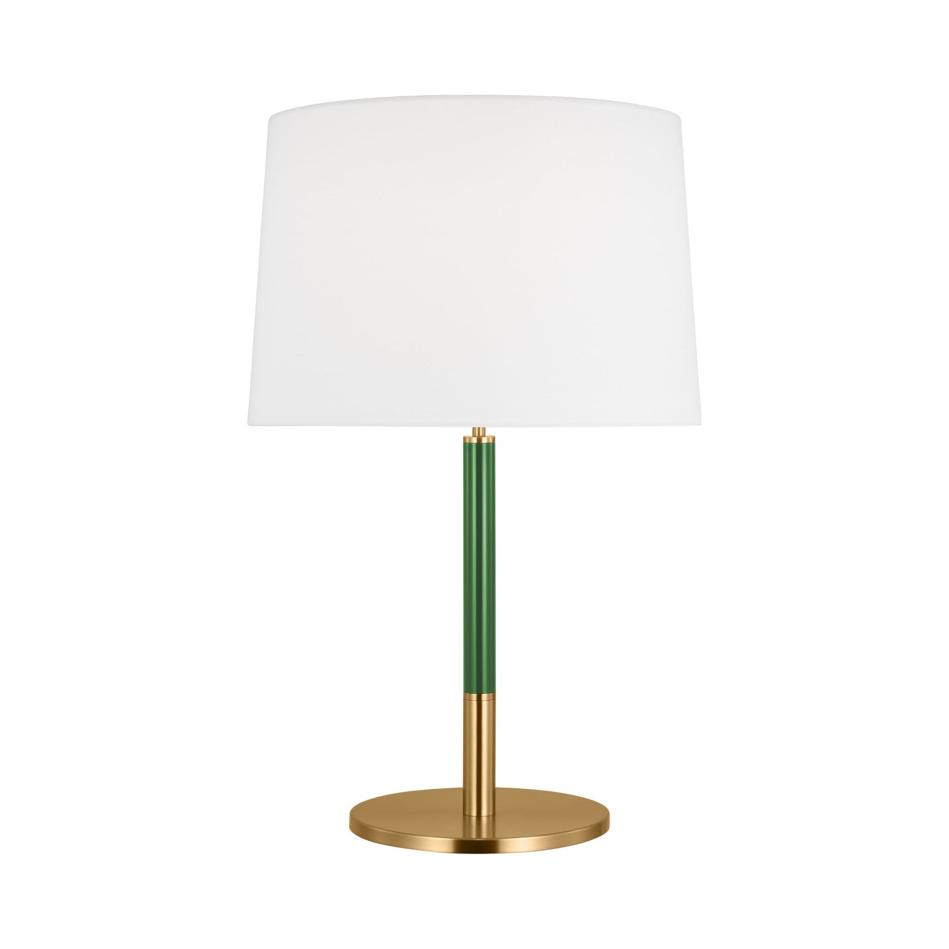 Monroe Table Lamp Monroe LED Table Lamp in Burnished Brass/Green.