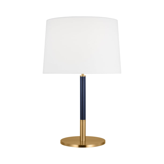 Monroe LED Table Lamp in Burnished Brass/Navy