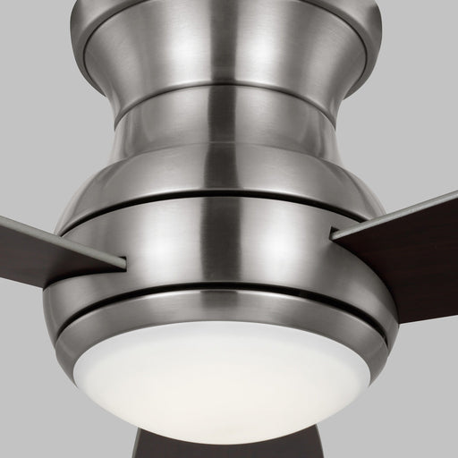 Orbis Indoor / Outdoor Hugger LED Flush Mount Ceiling Fan in Detail.