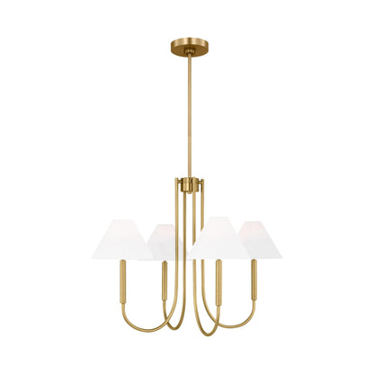 Porteau Chandelier in Satin Brass (Medium).