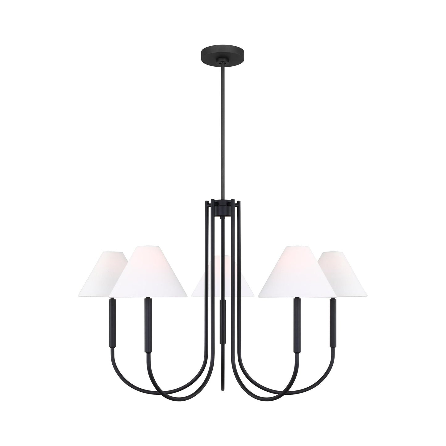 Porteau Chandelier in Midnight Black (Large).