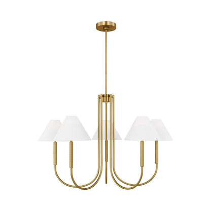 Porteau Chandelier in Satin Brass (Large).