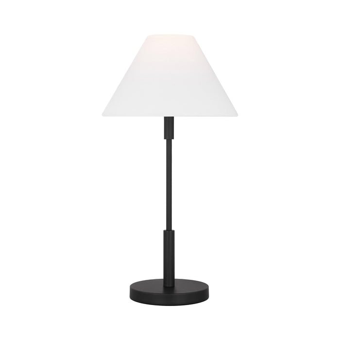 Porteau Table Lamp in Midnight Black.