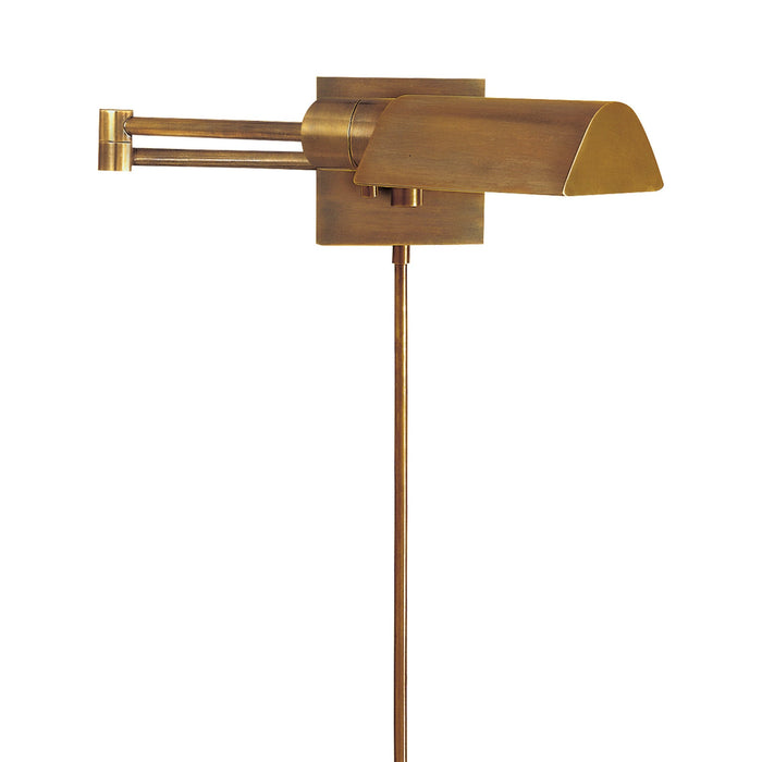 Studio Swing Arm Wall Light in Hand-Rubbed Antique Brass (60W).