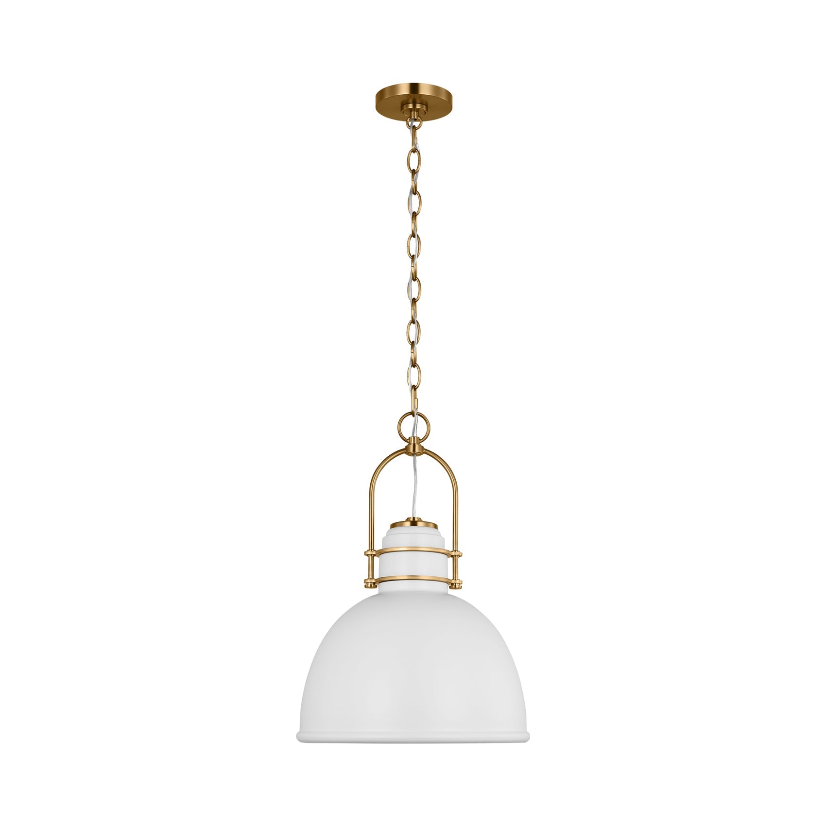 Upland XL Pendant Light in Midnight Black/Burnished Brass.