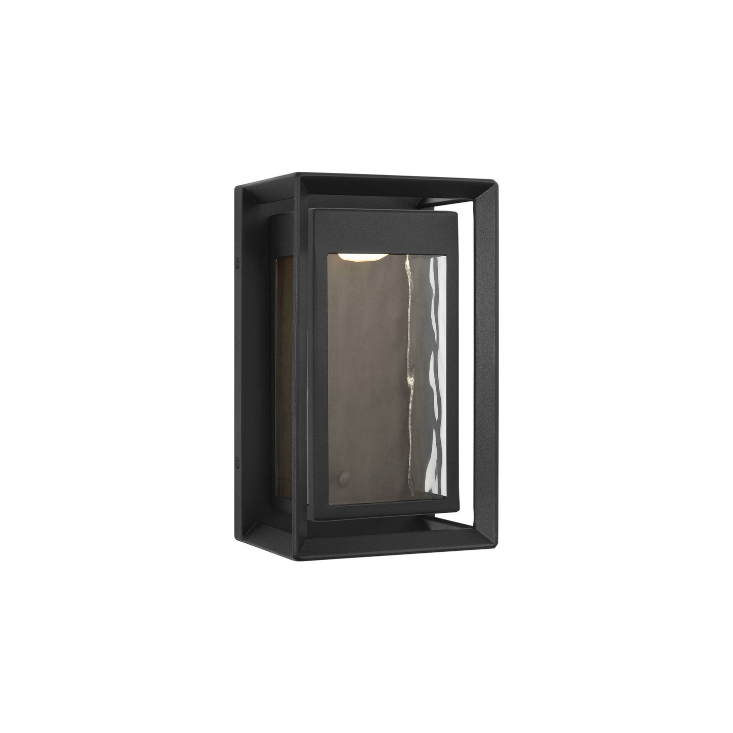 Urbandale Outdoor LED Wall Light in Textured Black (Medium).