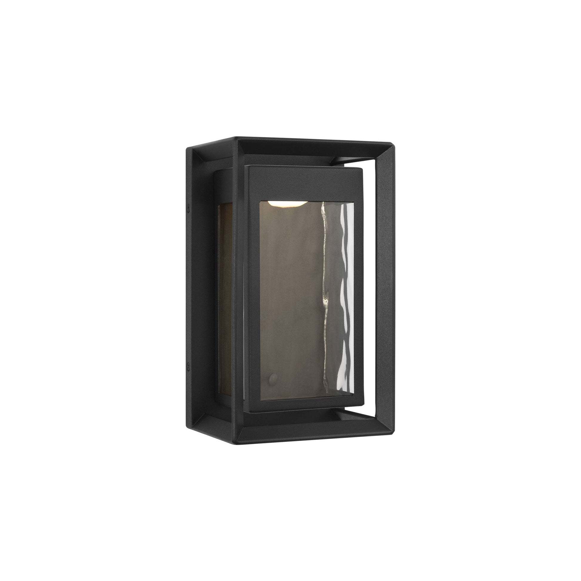 Urbandale Outdoor LED Wall Light in Textured Black (13-Inch).