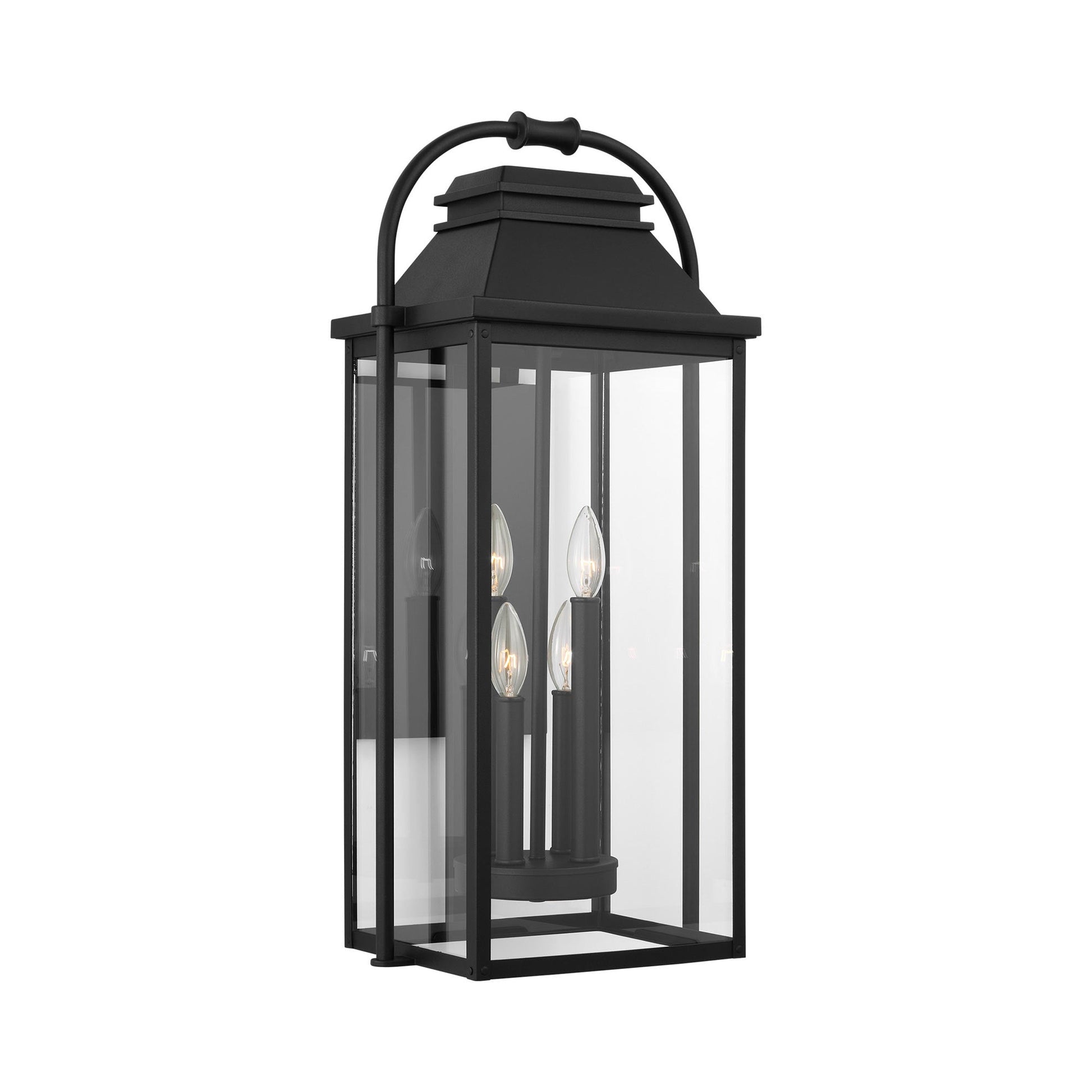 Wellsworth Outdoor Wall Light in Textured Black (Large).