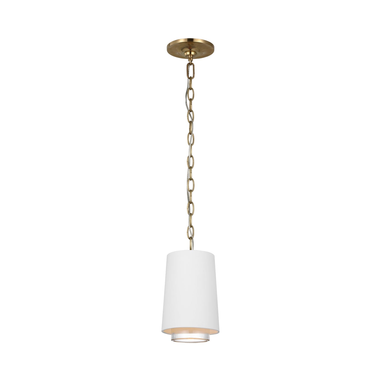 Sydney LED Pendant Light in Soft Brass (Narrow).