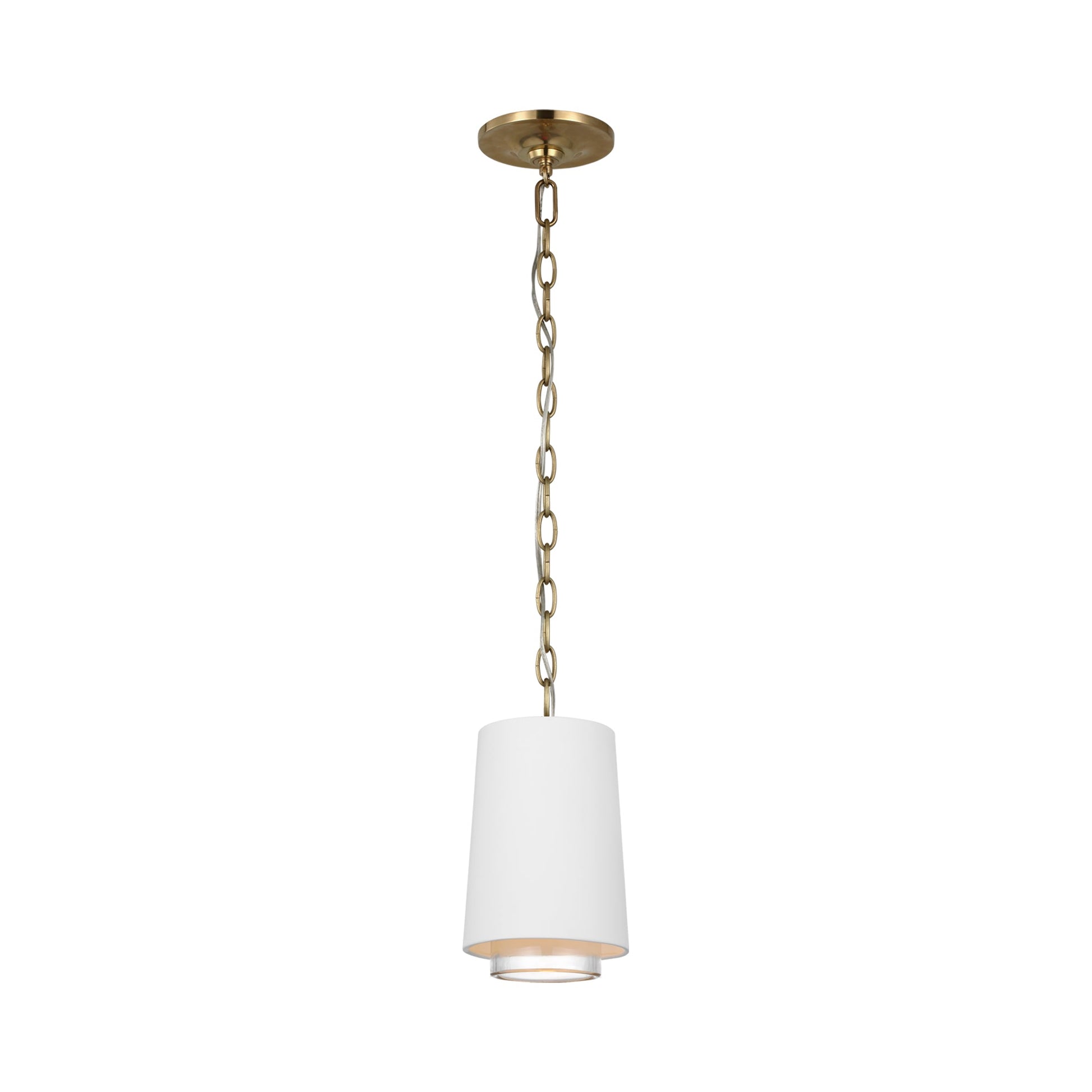 Sydney LED Pendant Light in Soft Brass (Narrow).