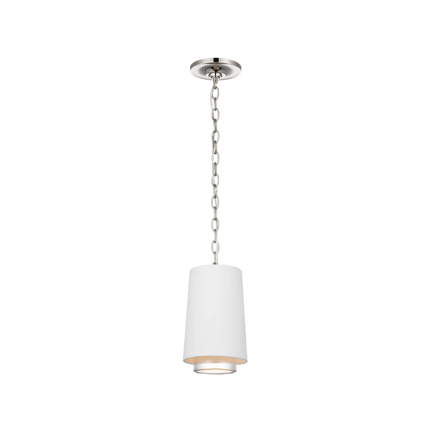 Sydney LED Pendant Light in Polished Nickel (Narrow).