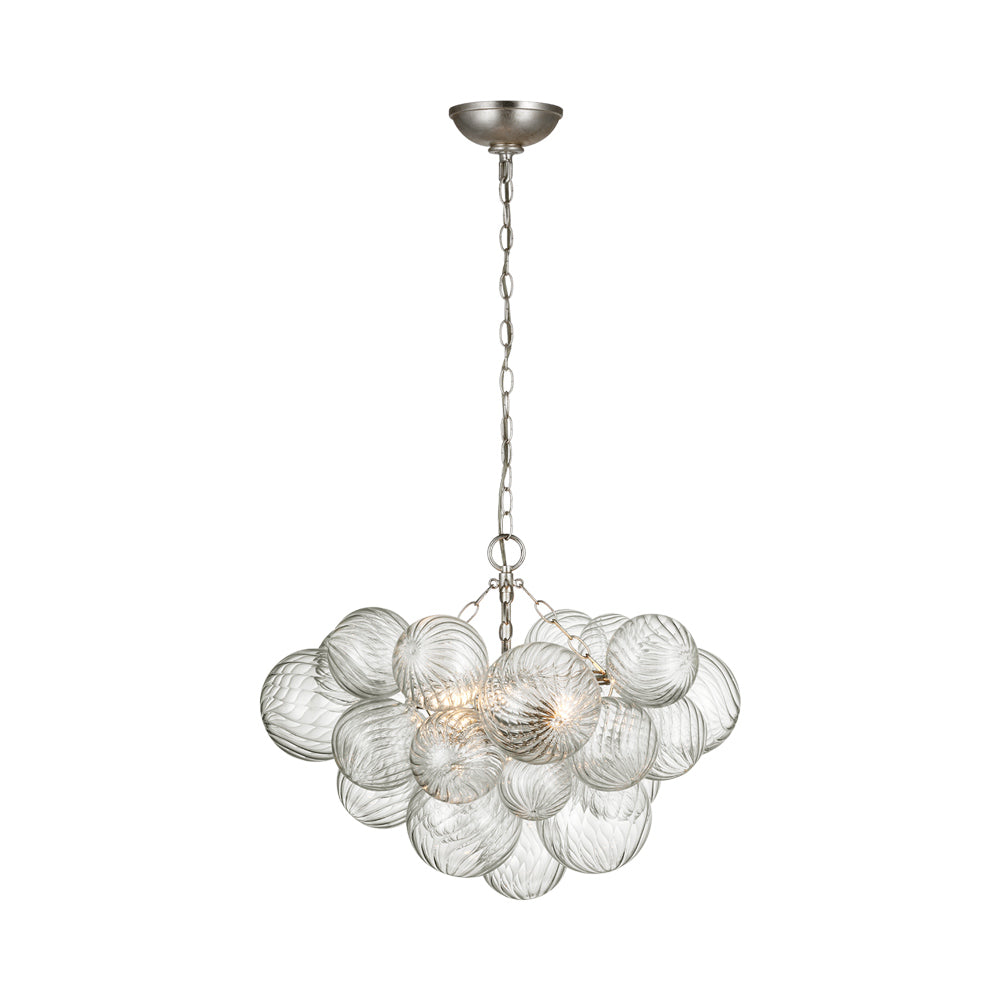 Talia Chandelier in Burnished Silver Leaf (17.75-Inch/6-Light).