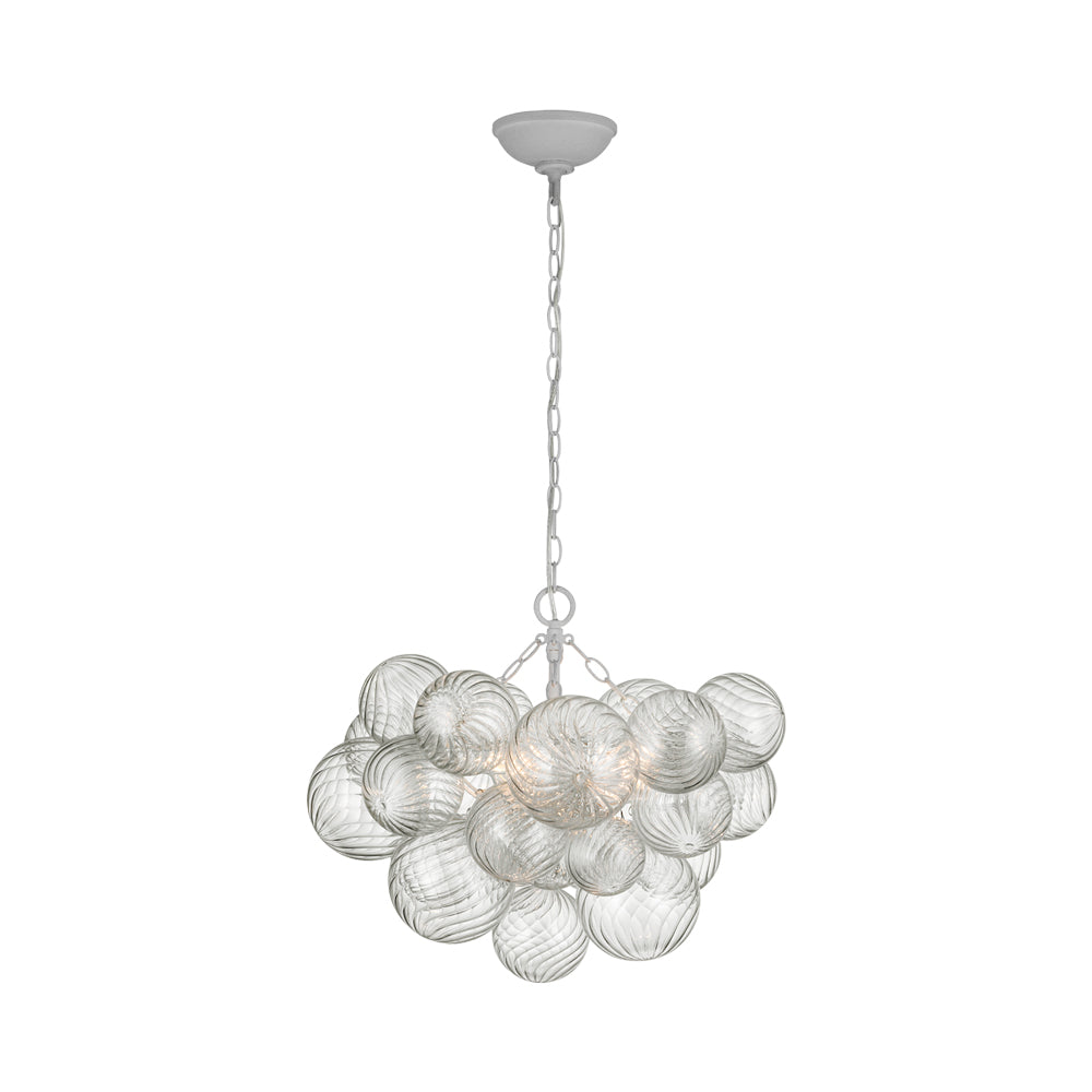 Talia Chandelier in Plaster White (17.75-Inch/6-Light).