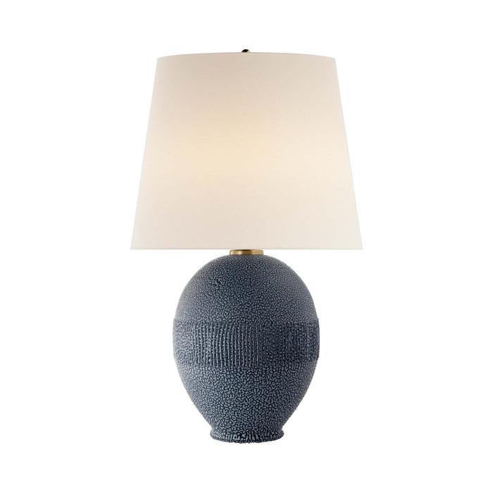 Toulon Table Lamp in Breaded Blue.