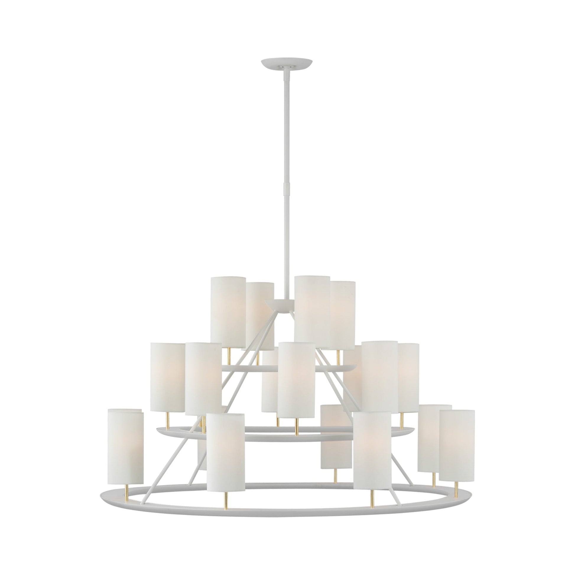 Trevi LED Chandelier in Matte White and Gild.