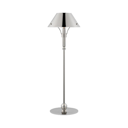 Turlington LED Table Lamp in Polished Nickel.