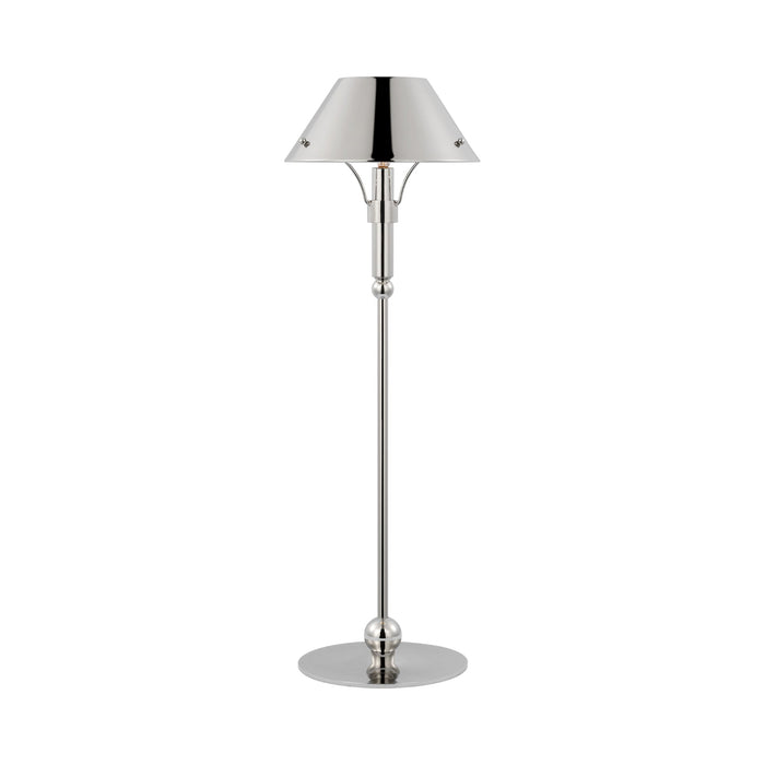 Turlington LED Table Lamp in Polished Nickel.