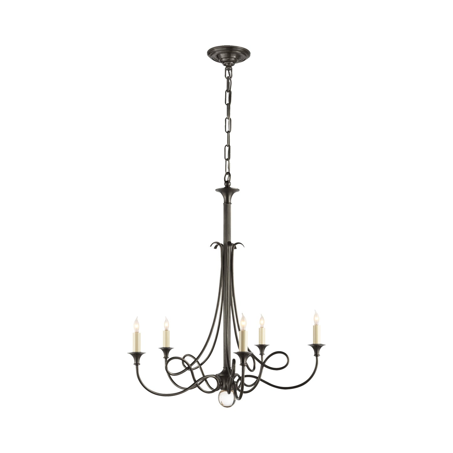 Twist Chandelier in Bronze.