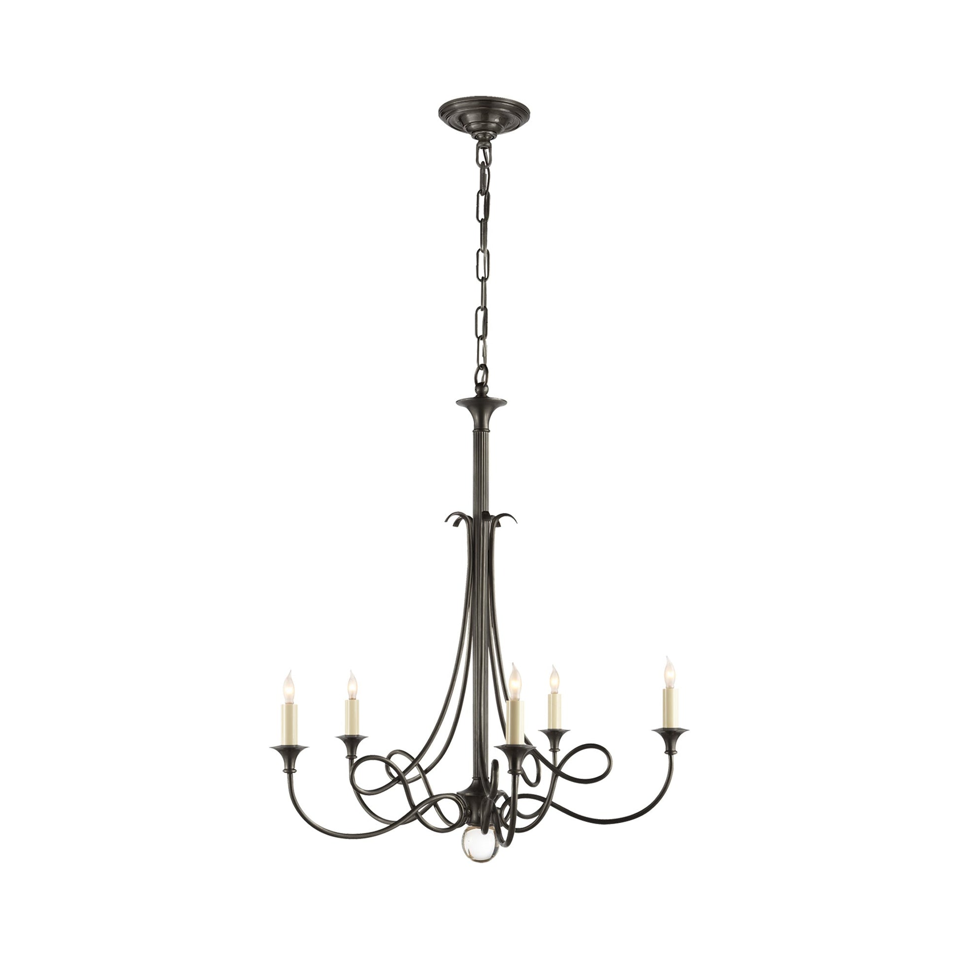 Twist Chandelier in Bronze.