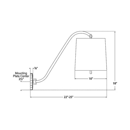 Understudy Wall Light - line drawing.