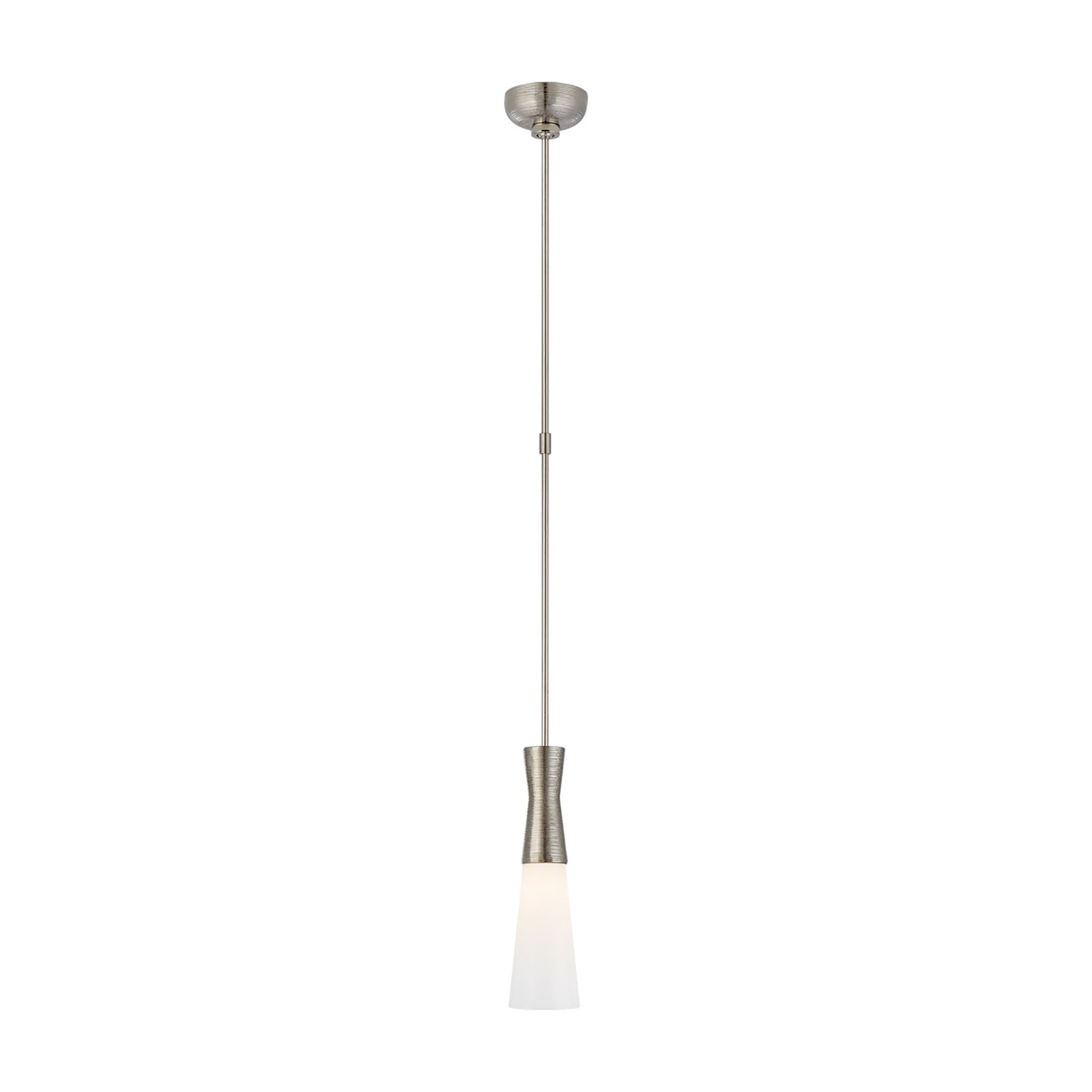 Utopia Glass Pendant Light in  Polished Nickel (Small).