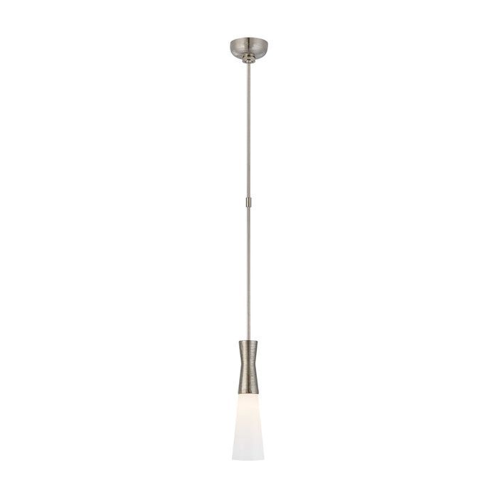 Utopia Glass Pendant Light in  Polished Nickel (Small).