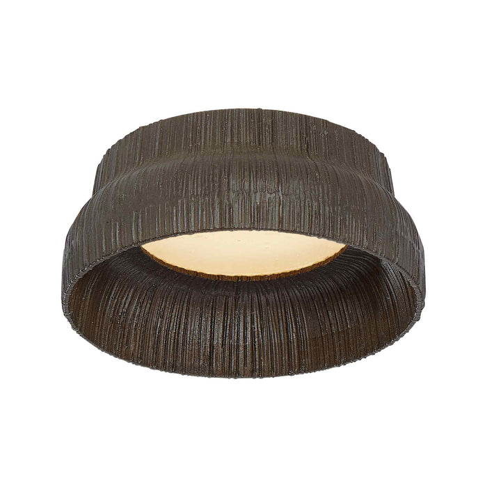 Utopia Solitaire LED Flush Mount Ceiling Light in Aged Iron.
