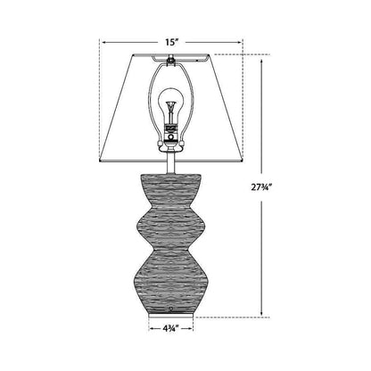 Utopia Table Lamp - line drawing.