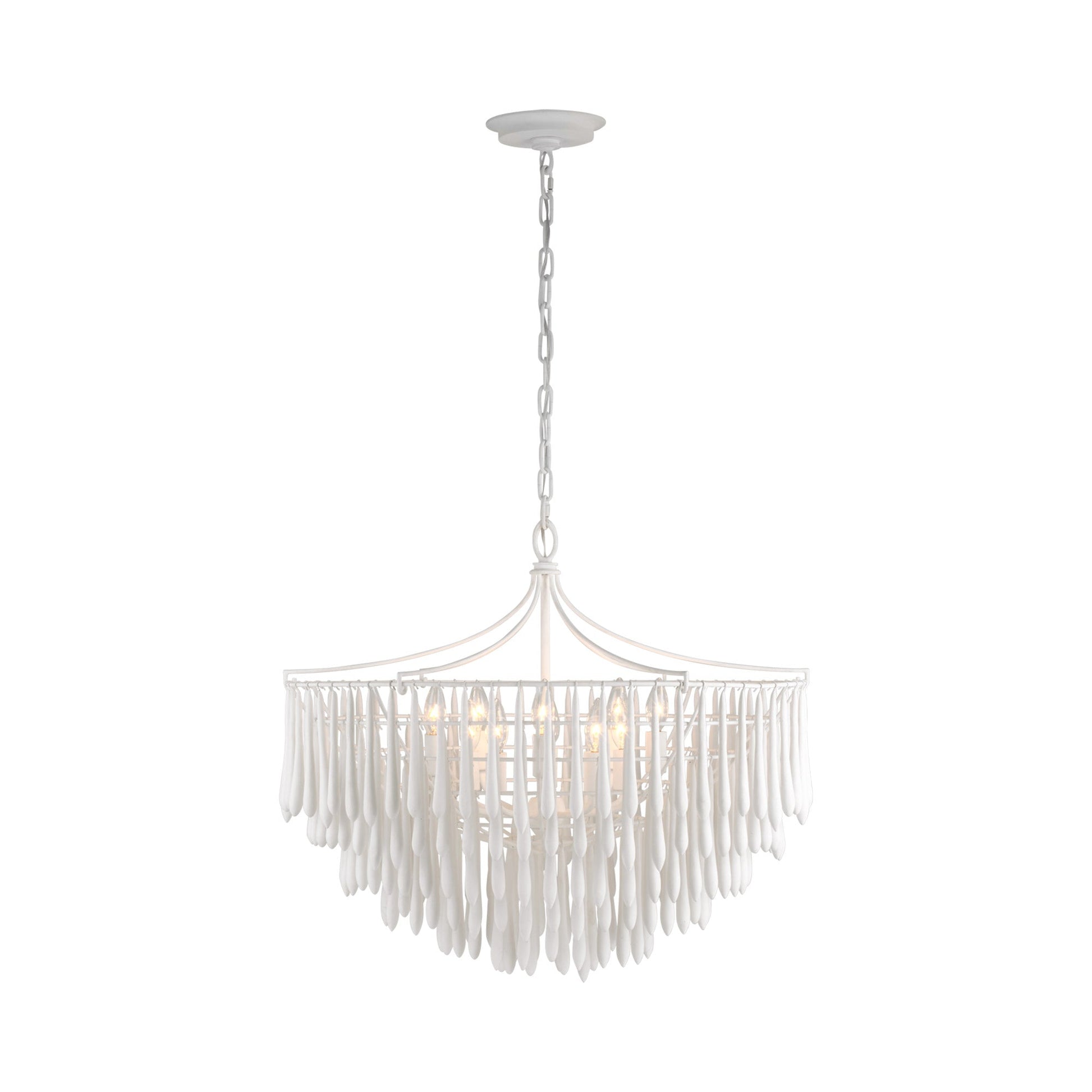 Vacarro LED Chandelier in Plaster White (Medium).