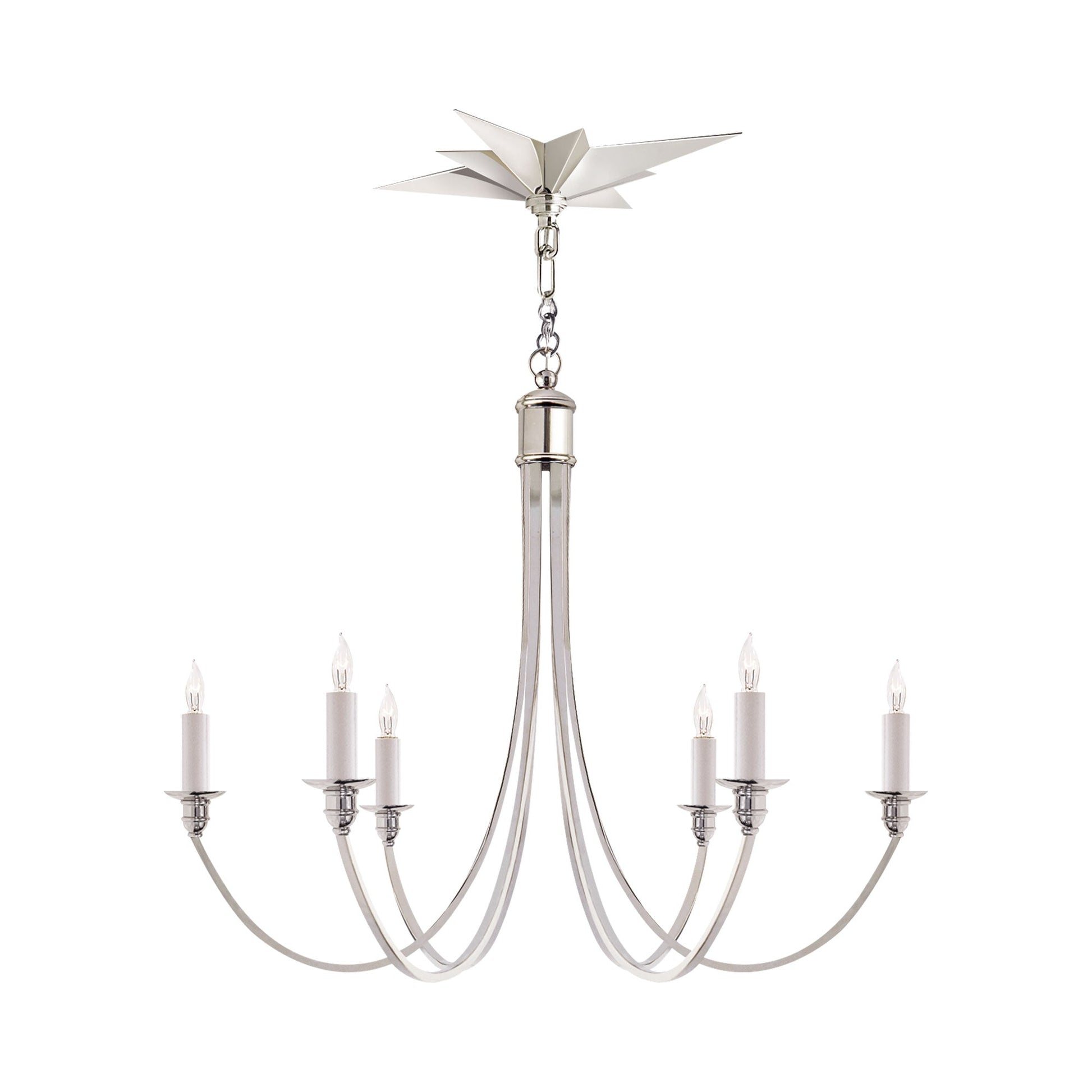 Venetian Chandelier in Polished Nickel.