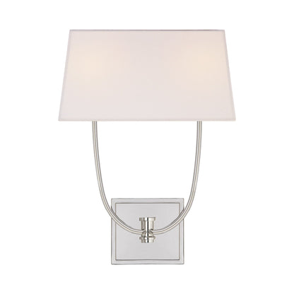 Venini Double Wall Light in Polshed Nickel.