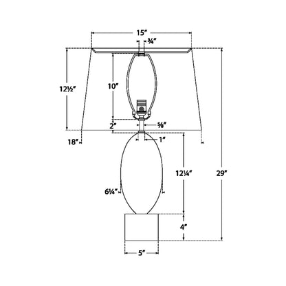 Versa Table Lamp - line drawing.