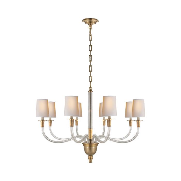 Vivian Chandelier in One-Tier/Hand-Rubbed Antique Brass/Natural Paper.