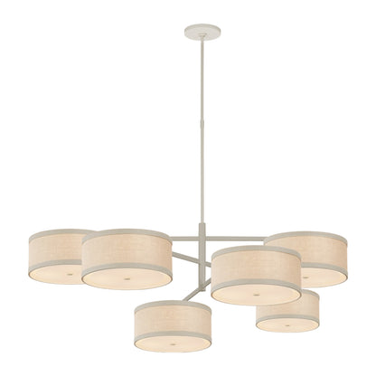 Walker LED Offset Chandelier in Light Cream (Grande).