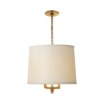 Westport Large Pendant Light in Soft Brass.