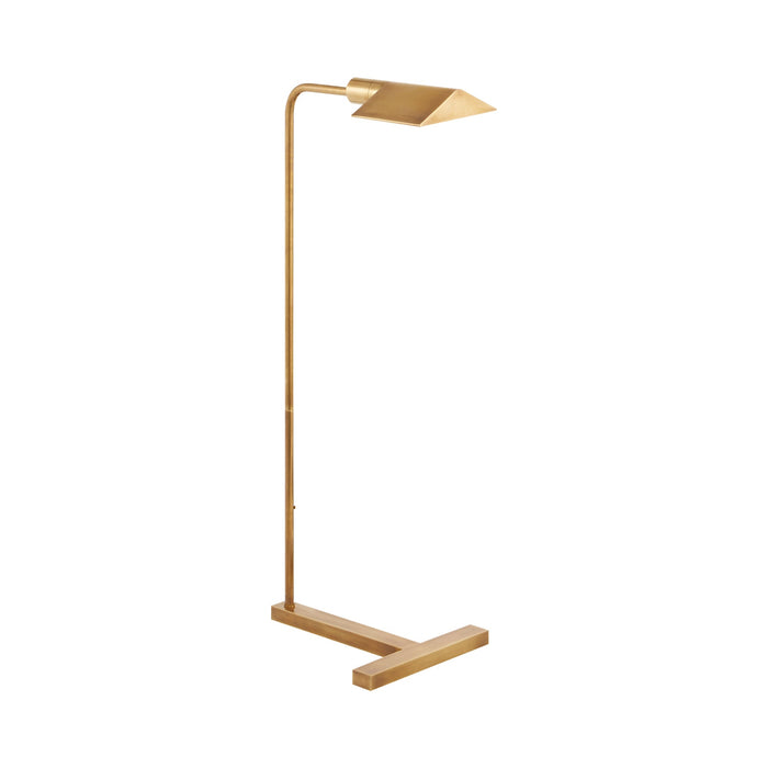 William Pharmacy Floor Lamp in Hand-Rubbed Antique Brass.