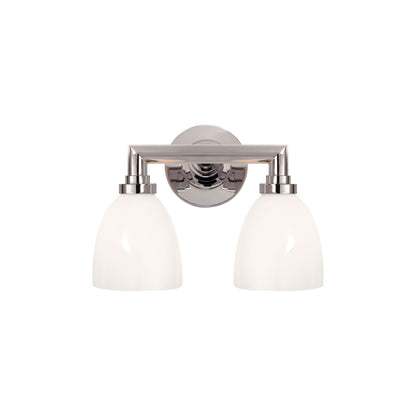 Wilton Vanity Wall Light in Chrome (2-Light).