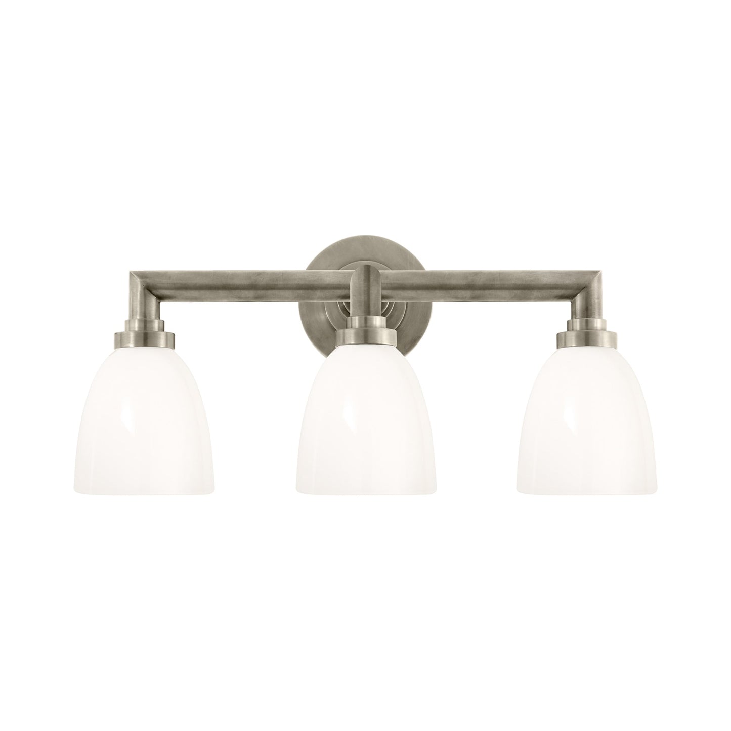 Wilton Vanity Wall Light in Antique Nickel (3-Light).