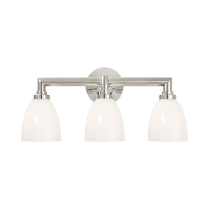 Wilton Vanity Wall Light in Polished Nickel (3-Light).