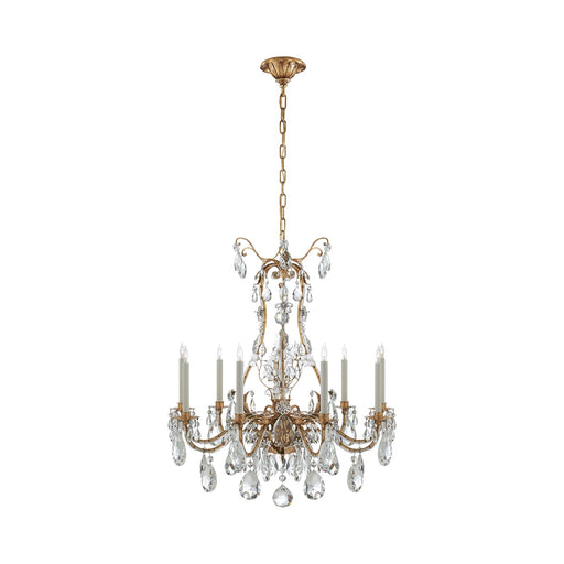 Yves Chandelier in Gilded Iron.